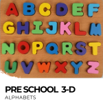 Preschool Capital 3D Alphabets Wooden Plate - IVS10018