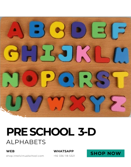 Preschool Capital 3D Alphabets Wooden Plate - IVS10018